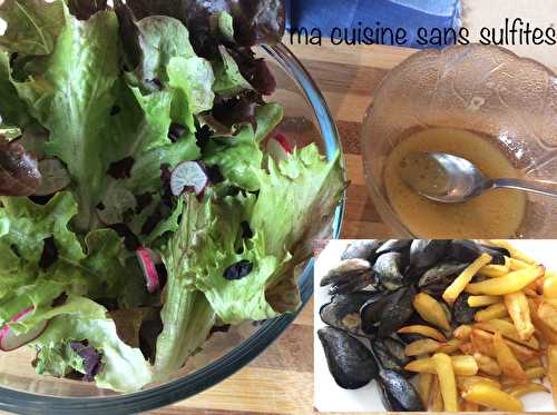 Repas de vacances: salade, moules-frites… sans sulfites!