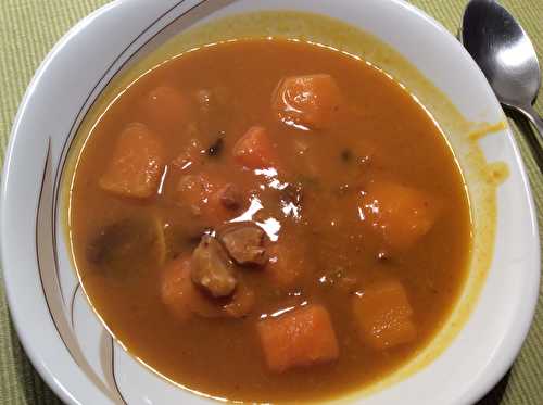 SOUPE D’HIVER AU POTIMARRON ET MARRONS