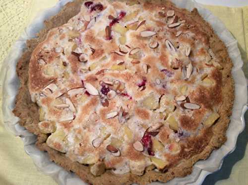 Tarte aux pommes et cranberries en meringue vegan (spécial Thanksgiving)