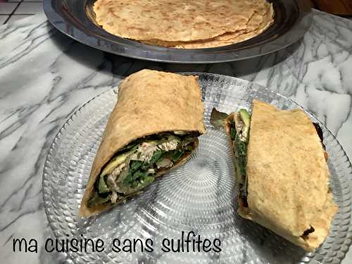 Wraps maison sans gluten, hyper souples, farines de manioc et de maïs