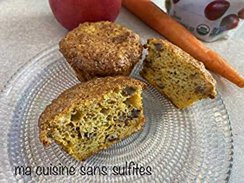 Muffins sans gluten aux carottes, noix de pécan et cranberries