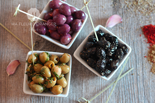 Assortiment d’olives marinées