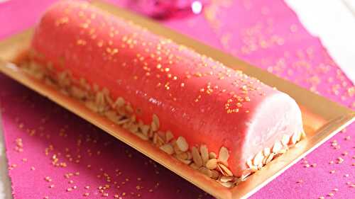 Bûche framboise vanille