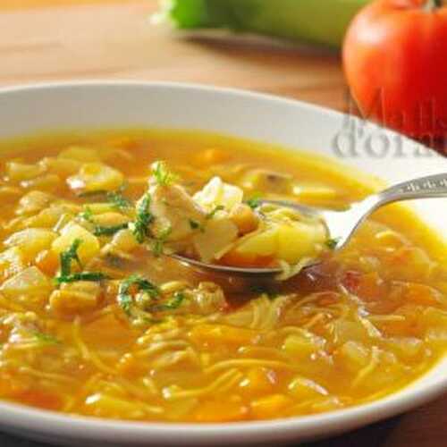 Chorba : Soupe aux légumes coupés