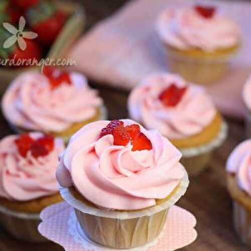 Cupcakes aux fraises