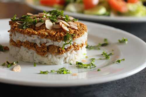 Curry de viande hachée et riz