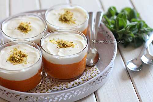 Douceur à l’abricot et mousse au fromage frais