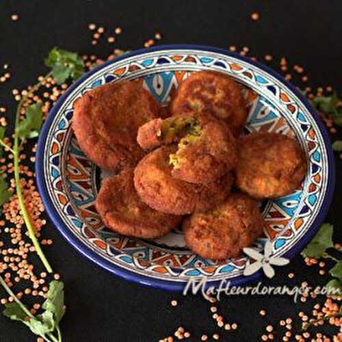 Galettes aux lentilles corail