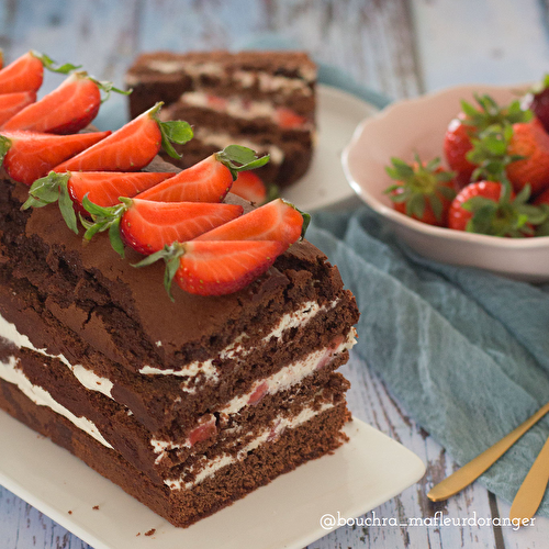 Gâteau au chocolat et fraise !