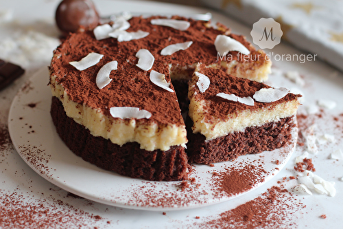 Gâteau au chocolat et noix de coco