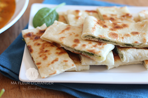 Gozleme : Galette turque au fromage et épinard