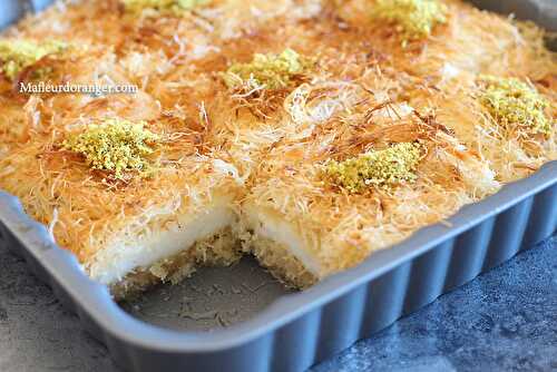 Konafa à la crème au lait et fromage