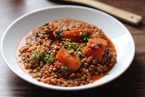 Mijoté de lentilles et citrouille