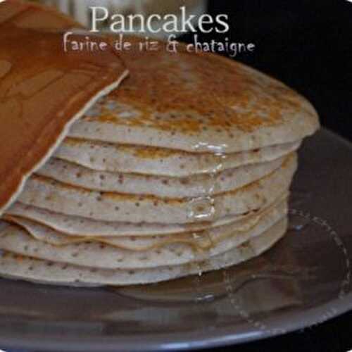 Pancakes à la farine de riz et chataignes