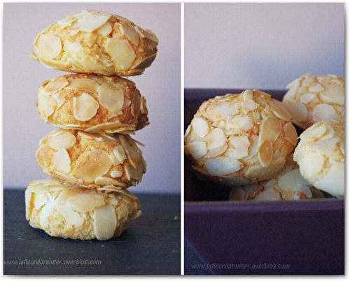 Petits gâteaux aux amandes éffilées : Pâtisserie marocaine