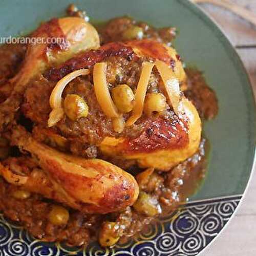 Poulet Mhamer : Poulet à la marocaine