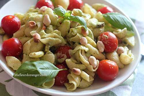 Salade de pâtes au basilic