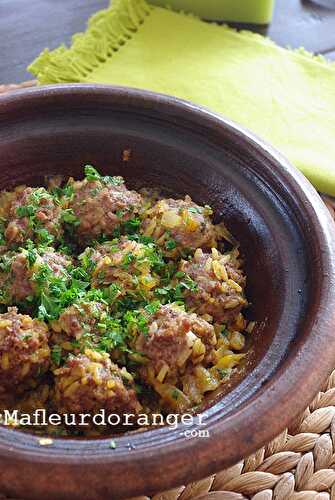 Tajine de boulettes de boeuf au riz