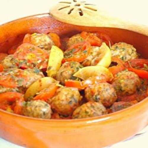 Tajine de boulettes de maquereaux au riz