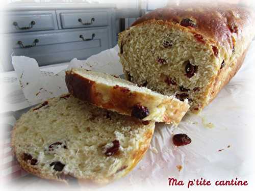 Brioche aux canneberges (ou brioche version "québécoise")