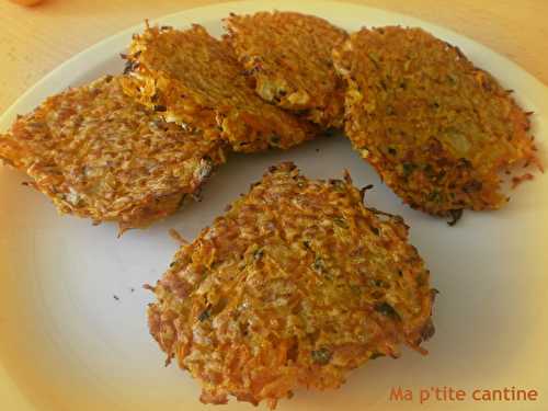 Galettes de carottes au cumin et fromage