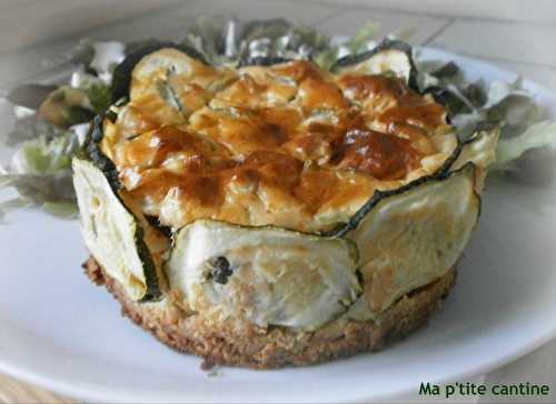 Gâteau aux courgettes et chèvre façon cheesecake