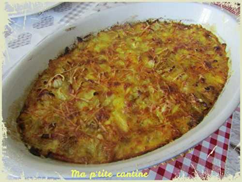 Gratin d'endives et pommes au curcuma