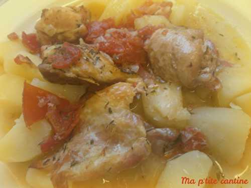 Poulet aux tomates et au thym