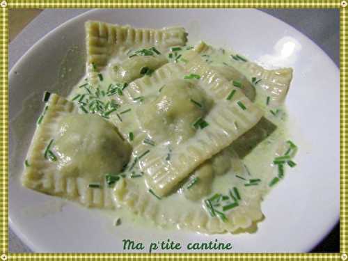 Raviolis frais aux épinards...frais et au chèvre....frais aussi