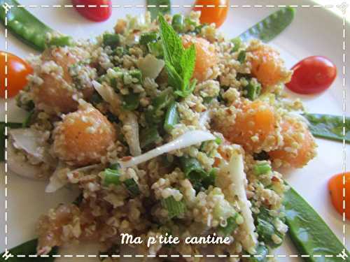 Salade de quinoa blond au melon