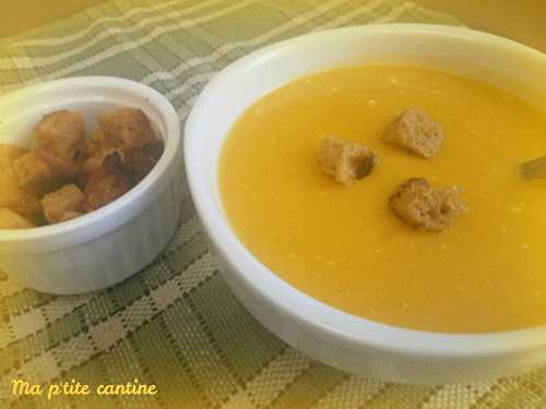 Velouté de courge butternut, croûtons de pain d'épices....et mes reines et rois de l'année 2017