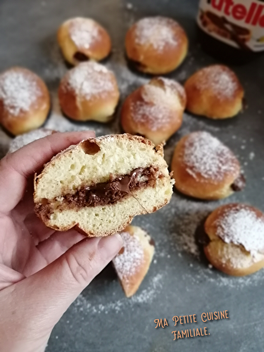 Beignets au fromage blanc et nutella, cuisson au four