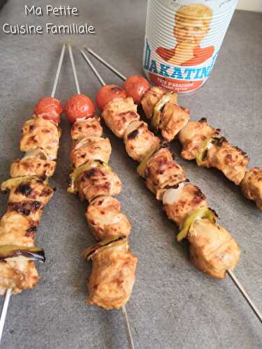 Brochettes de poulet à la pâte d’arachide