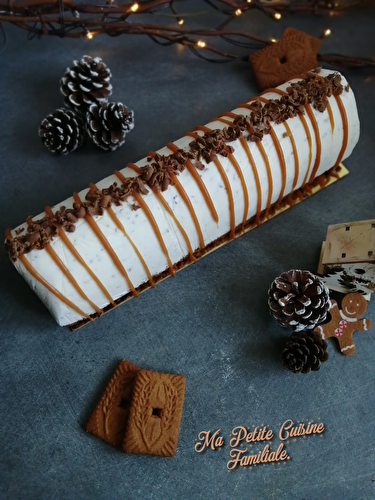 Bûche cheesecake daim, speculoos coeur cookie