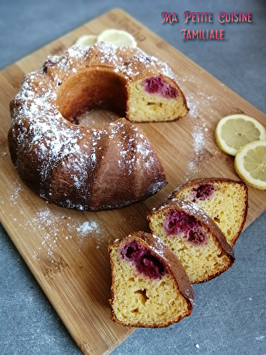 Couronne au lait concentré citron/framboises