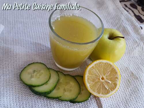 Jus de concombre, pomme, menthe, citron