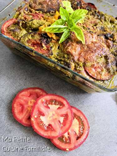 Lasagnes tomates – mozza au pesto