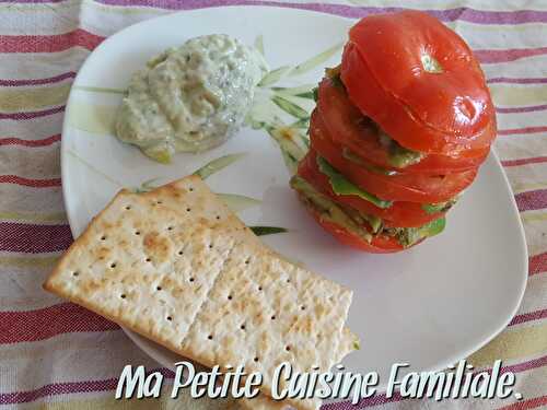 Mille feuille d’avocat et tomate