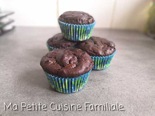 Muffins chocolat coeur chocolat blanc