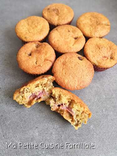 Muffins fraises/rhubarbe