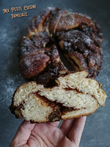 Nusszopf, brioche alsacienne aux noix