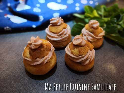 Petits choux à la crème de mousse de canard