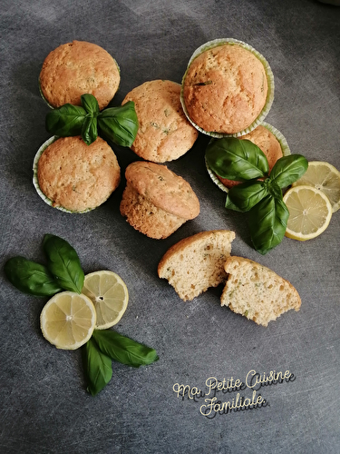 Petits muffins citron et basilic