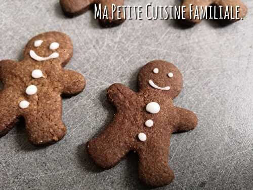 Petits sablés bonhomme de Noël au chocolat