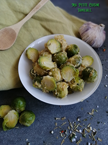 Ragoût de choux de Bruxelles et pommes de terre, relevé de moutarde et estragon