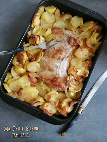 Rôti de porc aux 2 pommes et cidre