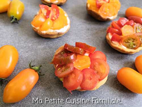 Tarte aux tomates cerises et aux petits suisses, sans cuisson