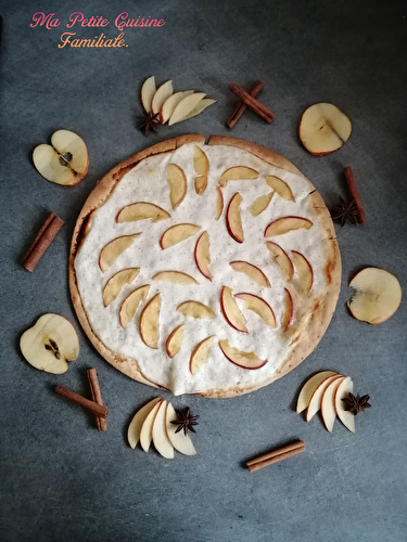 Tarte flambée à la pomme