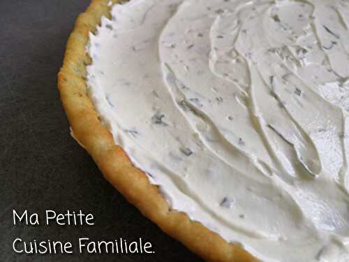 Tarte petits suisses, petits pois et menthe