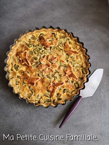 Tarte pommes et rhubarbe